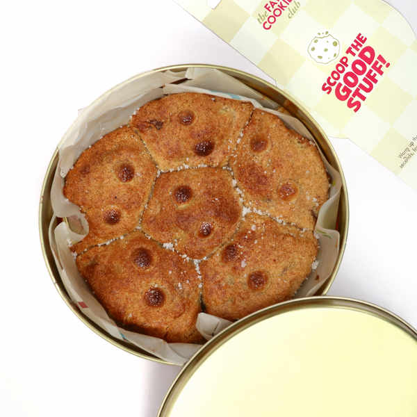 Eggless vanilla cookie dough tin from The Fat Cookie Club
