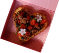 Berry Teddy cookie pizza with fresh berries and salted caramel
