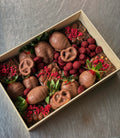 Cereal box with brownies, strawberries and cookie cereal