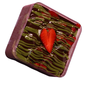 Dubai Surprise dessert with strawberries, 300g pudding jar