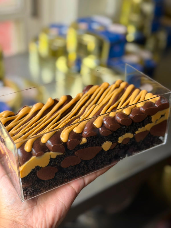Close-up of Matilda Caramel Melt dessert jar