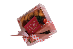 Close-up of fondue for two dessert box
