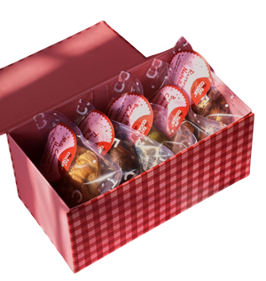 Valentine's cookie box with assorted eggless stuffed cookies